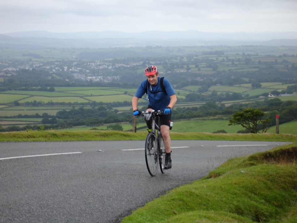 Richard climbing Dartmoor